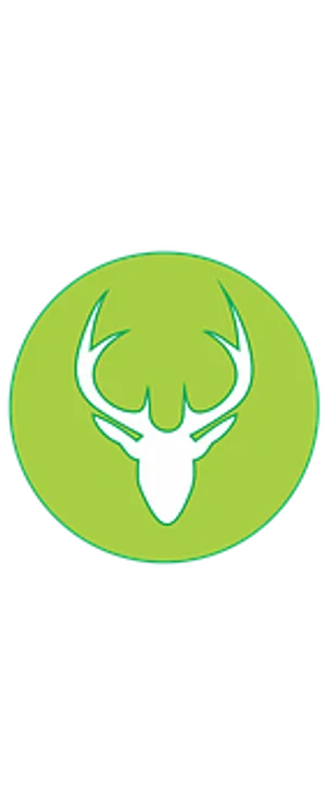 Green Deer Silhouette Icon PNG image