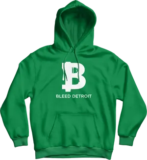 Green Detroit Hoodie PNG image