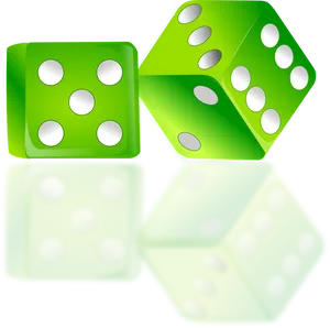 Green Dice Vector Illustration PNG image