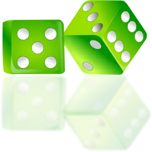 Green Dice Vector Illustration PNG image