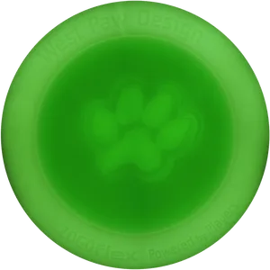 Green Dog Frisbee Top View PNG image