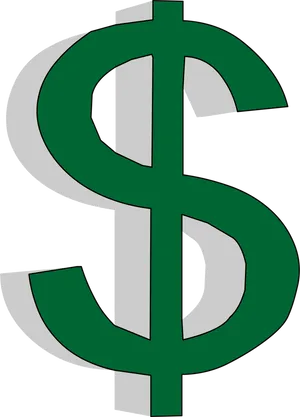 Green Dollar Sign Graphic PNG image