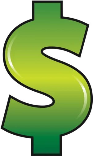 Green Dollar Sign Graphic PNG