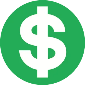 Green Dollar Sign Icon PNG image