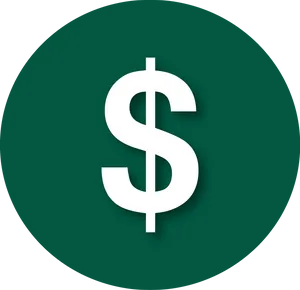 Green Dollar Sign Icon PNG image