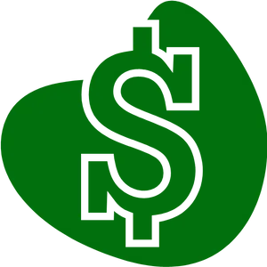 Green Dollar Sign Icon PNG image