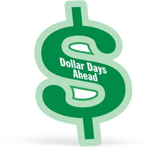 Green Dollar Sign Promotion