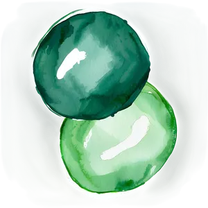 Green Dot Watercolor PNG Alb35 PNG