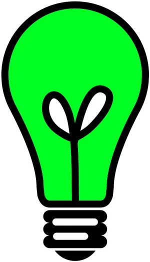 Green Eco Light Bulb Concept