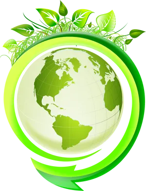 Green Eco World Concept PNG image