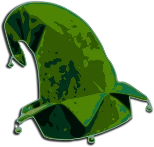 Green Elf Hat Illustration