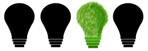 Green Energy Concept Lightbulb PNG image