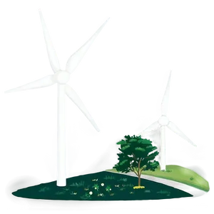 Green Energy Wind Farm PNG Rap50 PNG