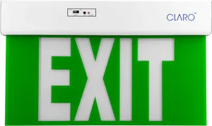 Green Exit Sign Claro PNG image