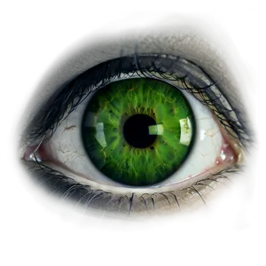 Green Eye Amidst Darkness PNG Vdn