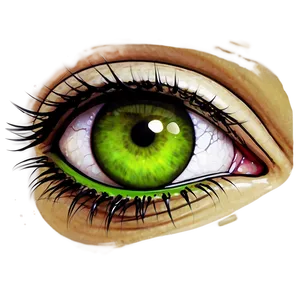 Green Eye Digital Illustration PNG 06262024 PNG