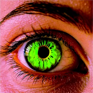 Green Eye Iris Closeup PNG Qhd