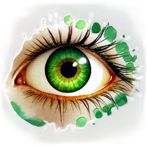 Green Eye Watercolor Effect PNG 17 PNG