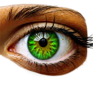 Green Eye With Colorful Surroundings PNG Mnu3 PNG