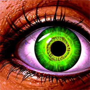 Green Eye With Contact Lens PNG Tyq PNG