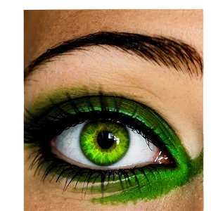 Green Eye With Dramatic Makeup PNG 06262024 PNG