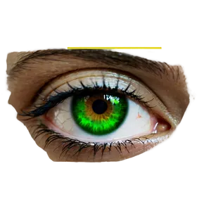 Green Eye With Eyebrow PNG 06262024