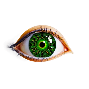 Green Eye With Intricate Patterns PNG Sho