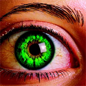 Green Eye With Tears PNG Yfk95
