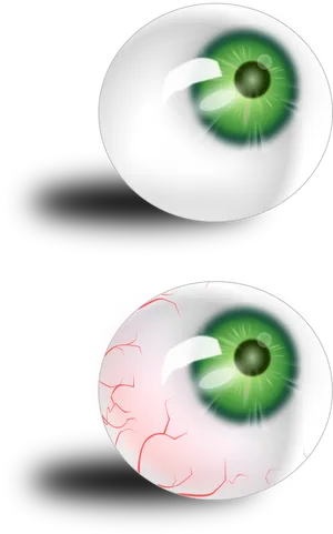 Green Eyeball Illustration PNG image