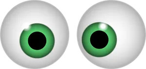 Green Eyeballs Illustration PNG image