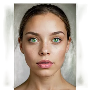 Green Eyed Beauty Portrait PNG Uqx