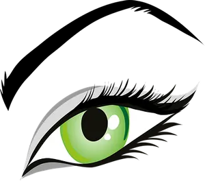 Green Eyed Graphic Illustration