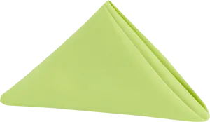 Green Fabric Napkin Folded Triangle PNG image