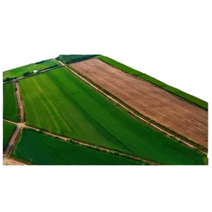 Green Farm Fields Aerial View PNG 05242024