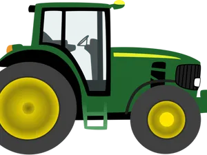 Green Farm Tractor Illustration PNG image