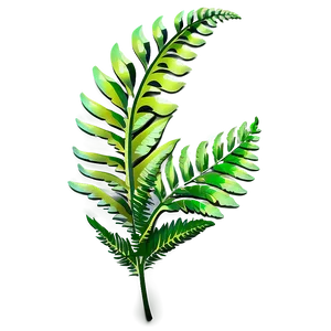 Green Fern Leaf Graphic Png Gbi PNG image