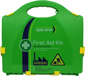 Green First Aid Kit Portable PNG image