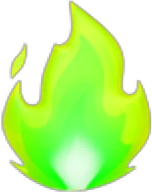 Green Flame Emoji PNG image