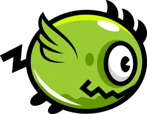 Green_ Flappy_ Bird_ Style_ Character PNG image