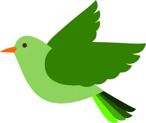 Green_ Flying_ Bird_ Vector_ Graphic