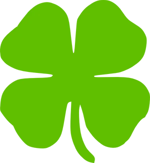 Green Four Leaf Clover Clipart PNG image