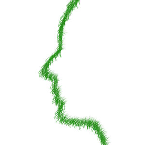 Green Fractal Silhouette PNG image