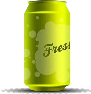 Green Fresh Soda Can Graphic PNG