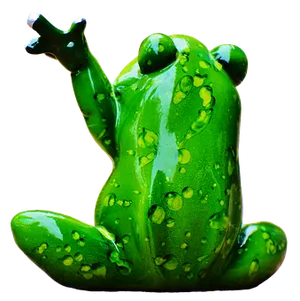 Green Frog Raindrops Backlit