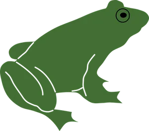 Green Frog Silhouette