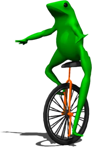 Green Frog Unicycle Performance