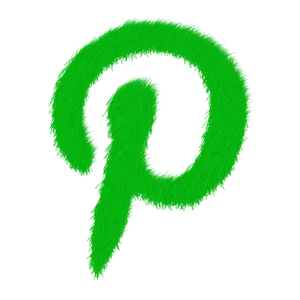 Green Furry Letter P Black Background