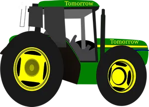 Green Futuristic Tractor Concept PNG image
