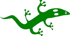 Green Gecko Silhouette PNG image