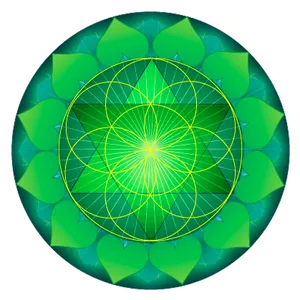 Green Geometric Mandala PNG image